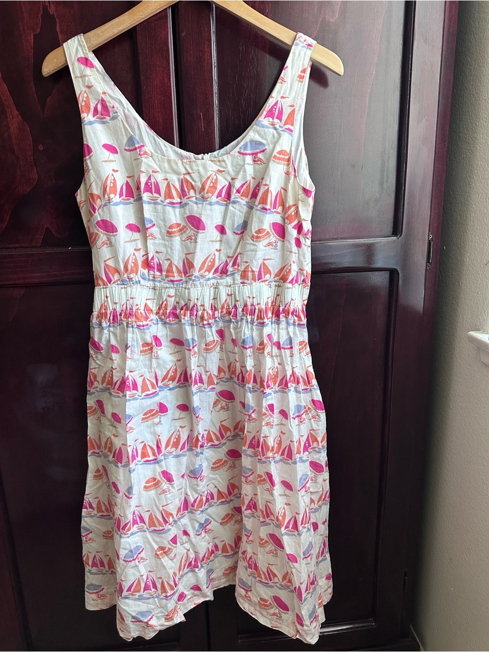 Boden Hattie Sailboat Beach Sun Dress Cotton